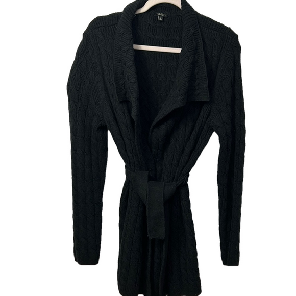 Talbots Sweaters - Talbots Long Black Cable Knit Women's Sweater